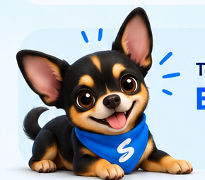 Mascota chihuahua negro y fuego de SalvaTech